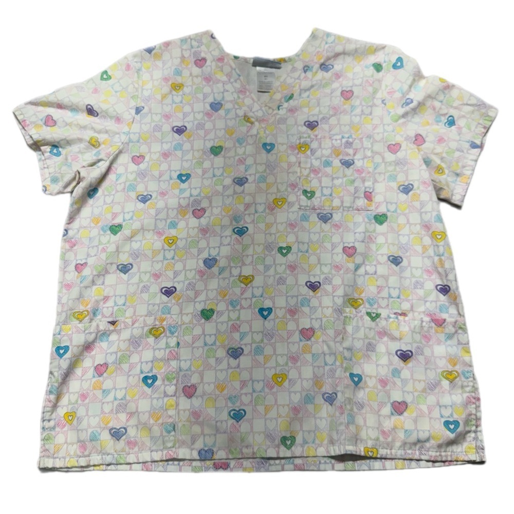 SB Scrubs Multicolor Heart Shirt Size XL
